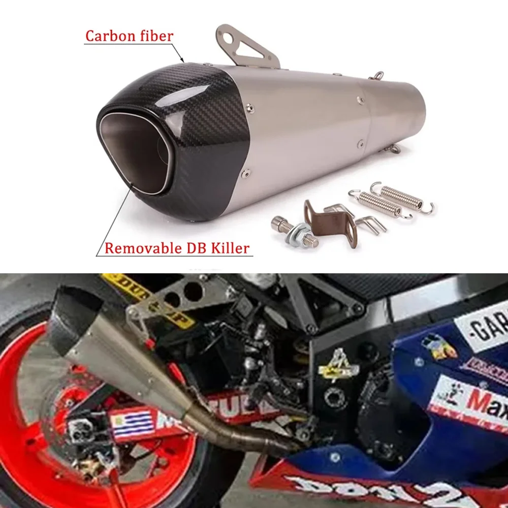 Universal 51mm Motorcycle R55 R34 Exhaust Pipe Moto Muffler Carbon Fiber For Honda Yamaha KAWASAKI R3 Z800 Z900 PCX125
Universal 51mm Motorcycle R55 R34 Exhaust Pipe Moto Muffler Carbon Fiber For Honda Yamaha KAWASAKI R3 Z800 Z900 PCX125