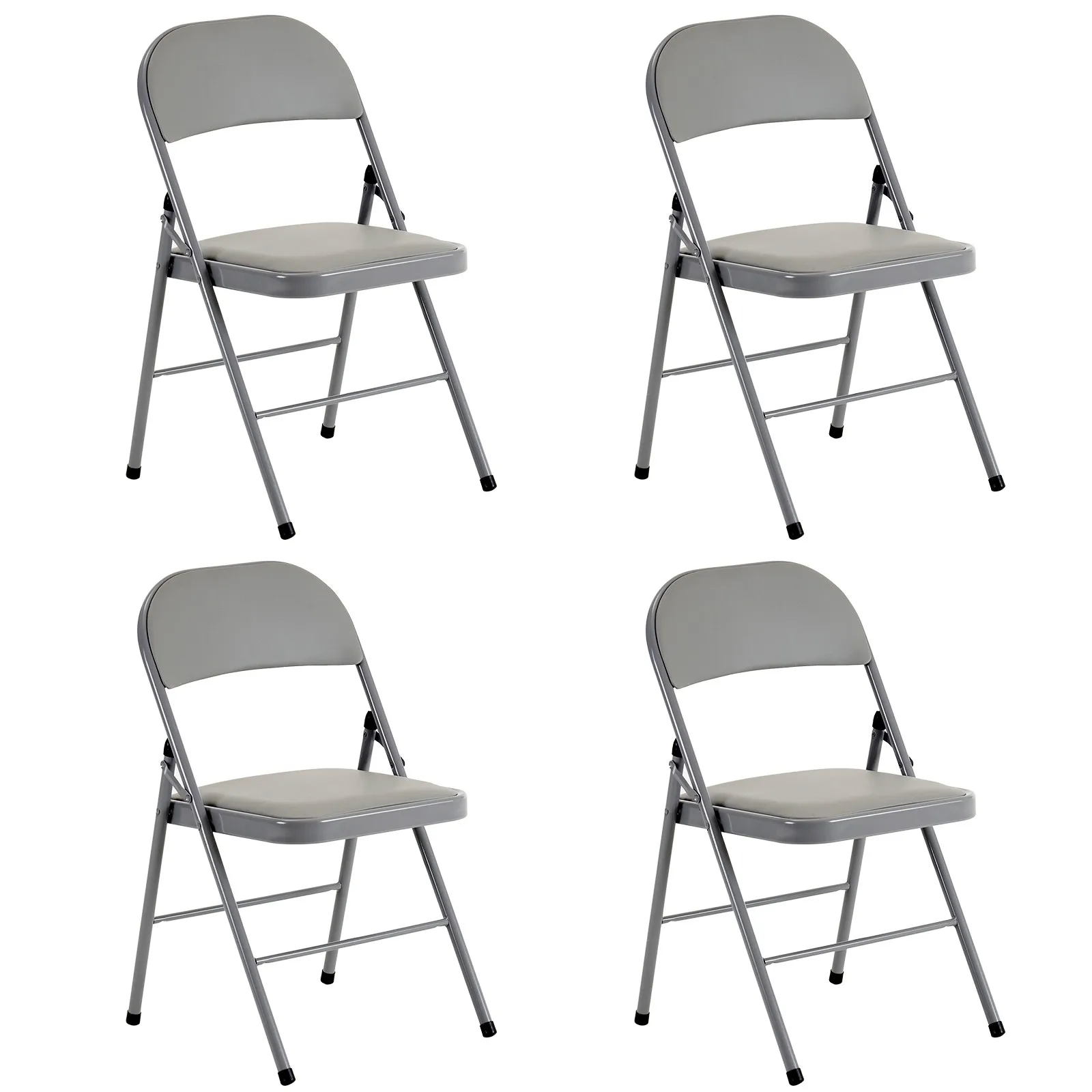 4 Pack Gray Folding Chair Indoor Outdoor Portable Steel Frame 330lb Capacity
4 Pack Gray Folding Chair Indoor Outdoor Portable Steel Frame 330lb Capacity