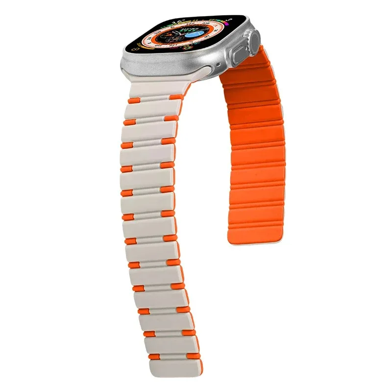 Magnetic Sport Two-Tone Silicone Strap For Apple Watch Ultra 9 49mm Band For iWatch Series 45mm 44mm 42mm Replacement Watchban d
Magnetic Sport Two-Tone Silicone Strap For Apple Watch Ultra 9 49mm Band For iWatch Series 45mm 44mm 42mm Replacement Watchban d