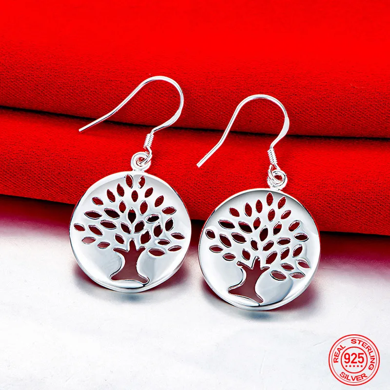 925 Sterling Silver Tree Of Life Drop Earrings For Women Fashion Engagement Jewelry Gift
925 Sterling Silver Tree Of Life Drop Earrings For Women Fashion Engagement Jewelry Gift