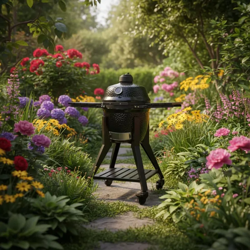 16 Inch Premium Modern Ceramic Kamado Grill Glossy Deep Black MK16 Pro Trolley Large Capacity Outdoor Barbecue Grill
16 Inch Premium Modern Ceramic Kamado Grill Glossy Deep Black MK16 Pro Trolley Large Capacity Outdoor Barbecue Grill