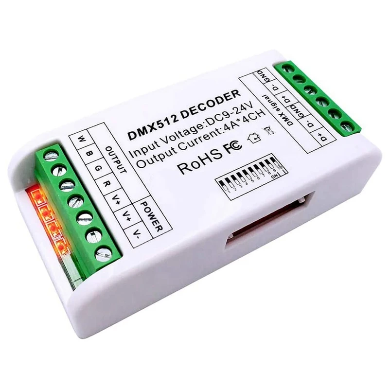 5-кратный мини 4-канальный декодер DMX RGBW 16 А RGB RGBW контроллер полосы DMX 512 Диммер для светодиодных лент
5-кратный мини 4-канальный декодер DMX RGBW 16 А RGB RGBW контроллер полосы DMX 512 Диммер для светодиодных лент