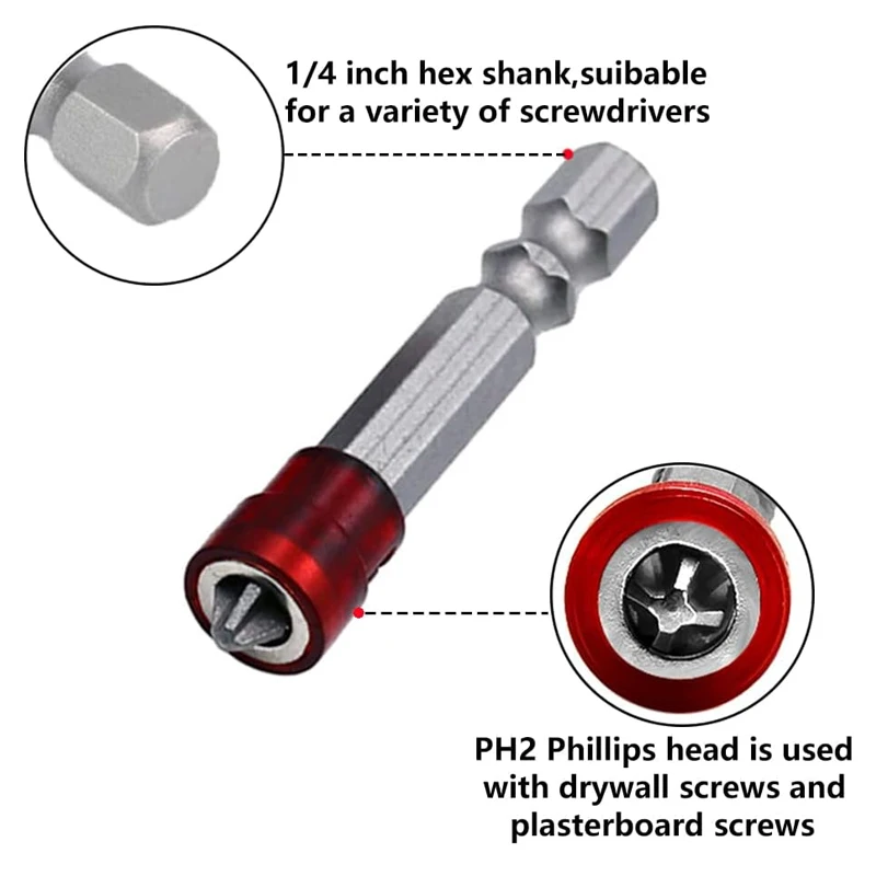 Магнитная отвертка PH2, крестообразная головка, 1/4 дюйма, шестигранный хвостовик, держатель отвертки, кольцо для домашней работы, комплект электрических отверток
Магнитная отвертка PH2, крестообразная головка, 1/4 дюйма, шестигранный хвостовик, держатель отвертки, кольцо для домашней работы, комплект электрических отверток
