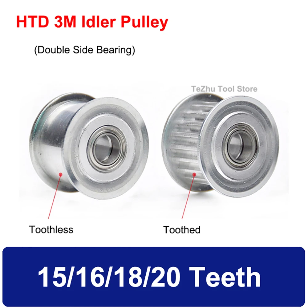 1PCS HTD 3M Idler Pulley 15/16/18/20 Teeth Passive Pulley Bore 3/4/5/6mm Width 11mm 16mm Tension Pulley With Double Side Bearing
1PCS HTD 3M Idler Pulley 15/16/18/20 Teeth Passive Pulley Bore 3/4/5/6mm Width 11mm 16mm Tension Pulley With Double Side Bearing