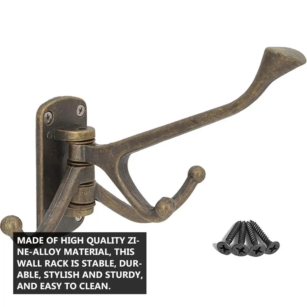 Wall Mount Coat Hanger Heavy Duty Bronze Swivel Hooks Retro Clothes Rack Home Decor Organizer Zinc Alloy Suitable
Wall Mount Coat Hanger Heavy Duty Bronze Swivel Hooks Retro Clothes Rack Home Decor Organizer Zinc Alloy Suitable