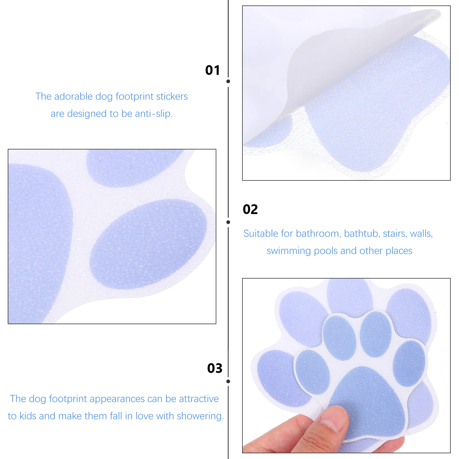 6Pcs Adorable Cartoon Dog Footprint AntiSlip Stickers Bathroom Wall Decals Waterproof Peva Bath Treads
6Pcs Adorable Cartoon Dog Footprint AntiSlip Stickers Bathroom Wall Decals Waterproof Peva Bath Treads