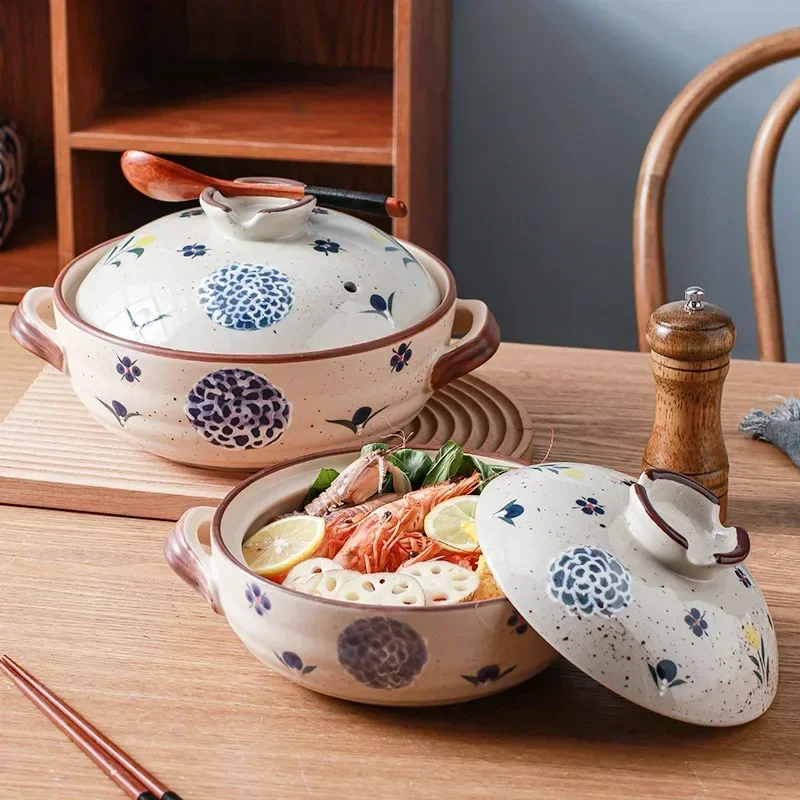 Hand Drawn Soup Pot Japanese Style Stew Pot Gas Stove Flame Resistant To High Temperatures Clay Pots for Cooking Slow Cooker
Hand Drawn Soup Pot Japanese Style Stew Pot Gas Stove Flame Resistant To High Temperatures Clay Pots for Cooking Slow Cooker