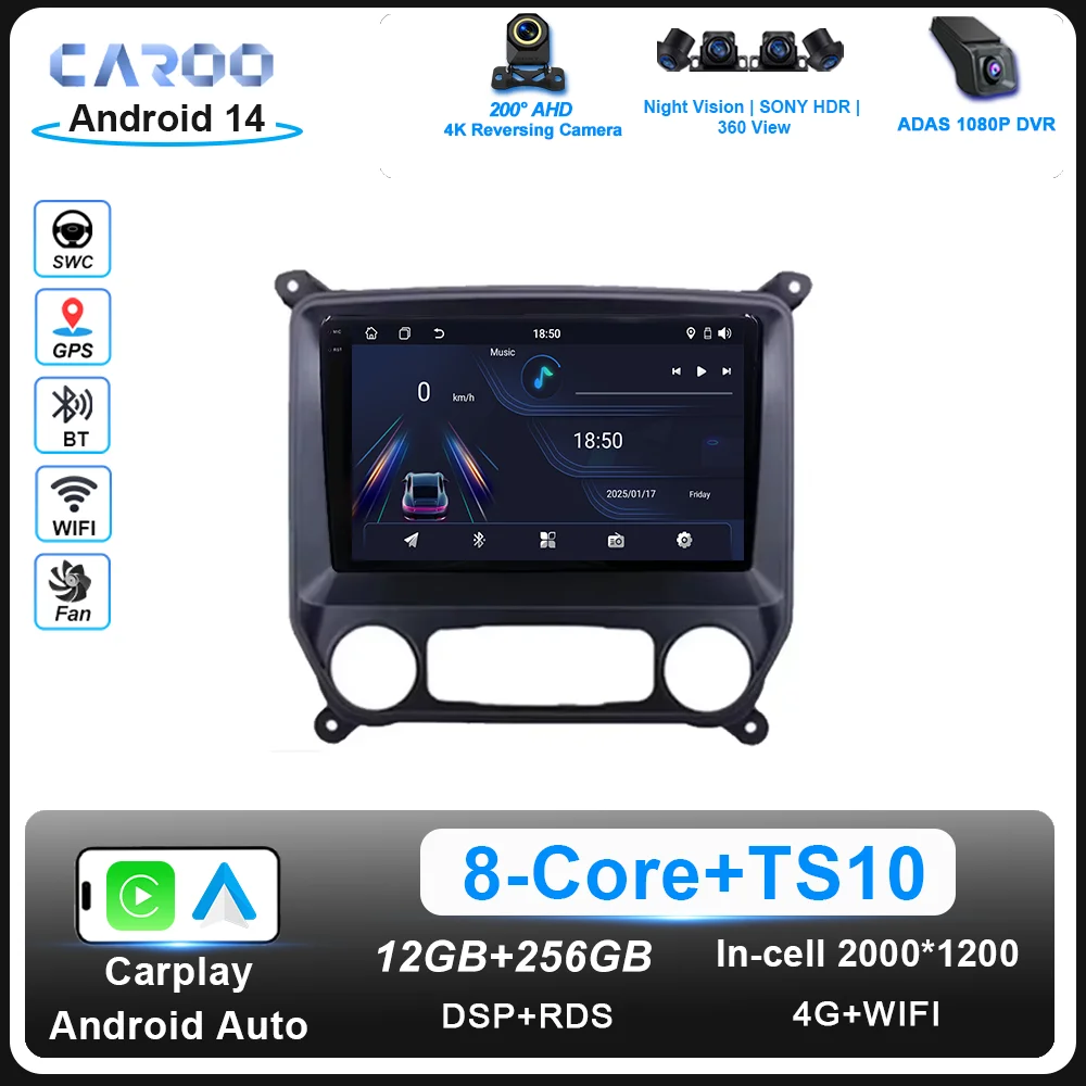 Android 14 Carplay Auto Car Radio Multimedia For Chevrolet Silverado 3 GMTK2 2014 2015 2016 2017 2018 Autoradio Stereo Head Unit
Android 14 Carplay Auto Car Radio Multimedia For Chevrolet Silverado 3 GMTK2 2014 2015 2016 2017 2018 Autoradio Stereo Head Unit