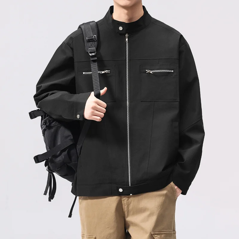 GIOIOMская куртка, весенне-осенняя новая высококачественная бейсбольная куртка с воротником-стойкой, модная универсальная мужская куртка 
GIOIOMская куртка, весенне-осенняя новая высококачественная бейсбольная куртка с воротником-стойкой, модная универсальная мужская куртка