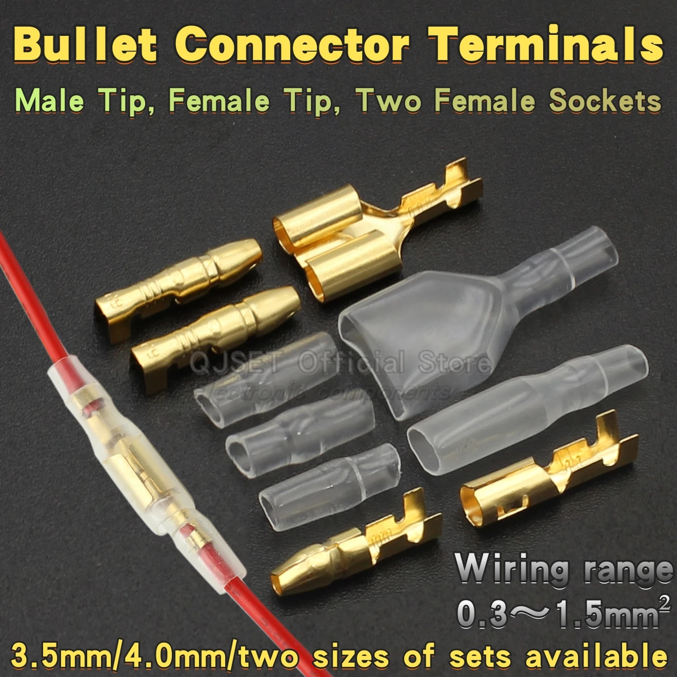 100PCS 3.5mm 4mm Male and Female Motorcycle Bullet Socket Terminals / For Cable 1-2.5mm/Automotive Wire Connector Plug Terminals
100PCS 3.5mm 4mm Male and Female Motorcycle Bullet Socket Terminals / For Cable 1-2.5mm/Automotive Wire Connector Plug Terminals