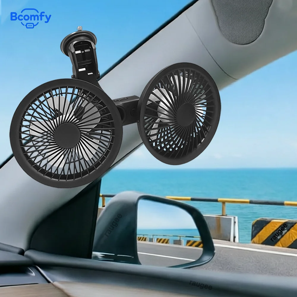 Car Fan Dual Head Portable Car Cooling Fan 360° Adjustable Electric Fan with 3 Speed Strong Wind USB Portable Fan for Car
Car Fan Dual Head Portable Car Cooling Fan 360° Adjustable Electric Fan with 3 Speed Strong Wind USB Portable Fan for Car