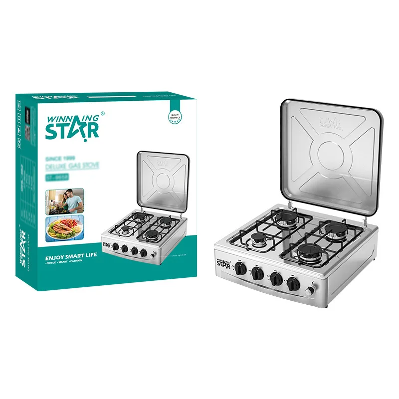Electronic ignition four-stove gas stove European outdoor stove gas stove simple European furnace
Electronic ignition four-stove gas stove European outdoor stove gas stove simple European furnace
