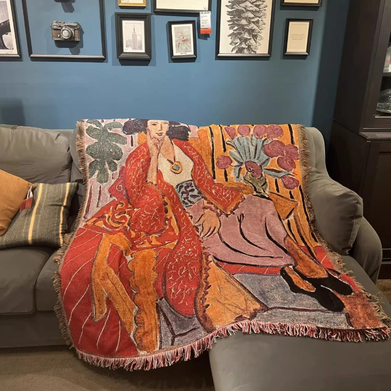 Red jacket palace maid vintage oil painting style sofa blanket cover blanket decoration blanket
Red jacket palace maid vintage oil painting style sofa blanket cover blanket decoration blanket