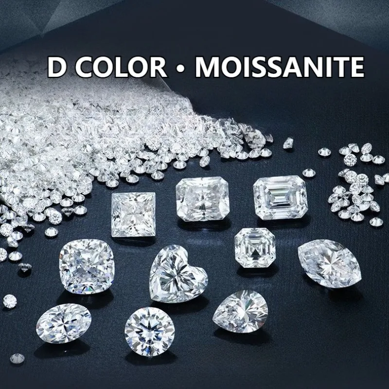 Moissanite Stone Various Cutting Shapes D Color 1.0-5.0ct with GRA Certificate for DIY Jewelry Production
Moissanite Stone Various Cutting Shapes D Color 1.0-5.0ct with GRA Certificate for DIY Jewelry Production