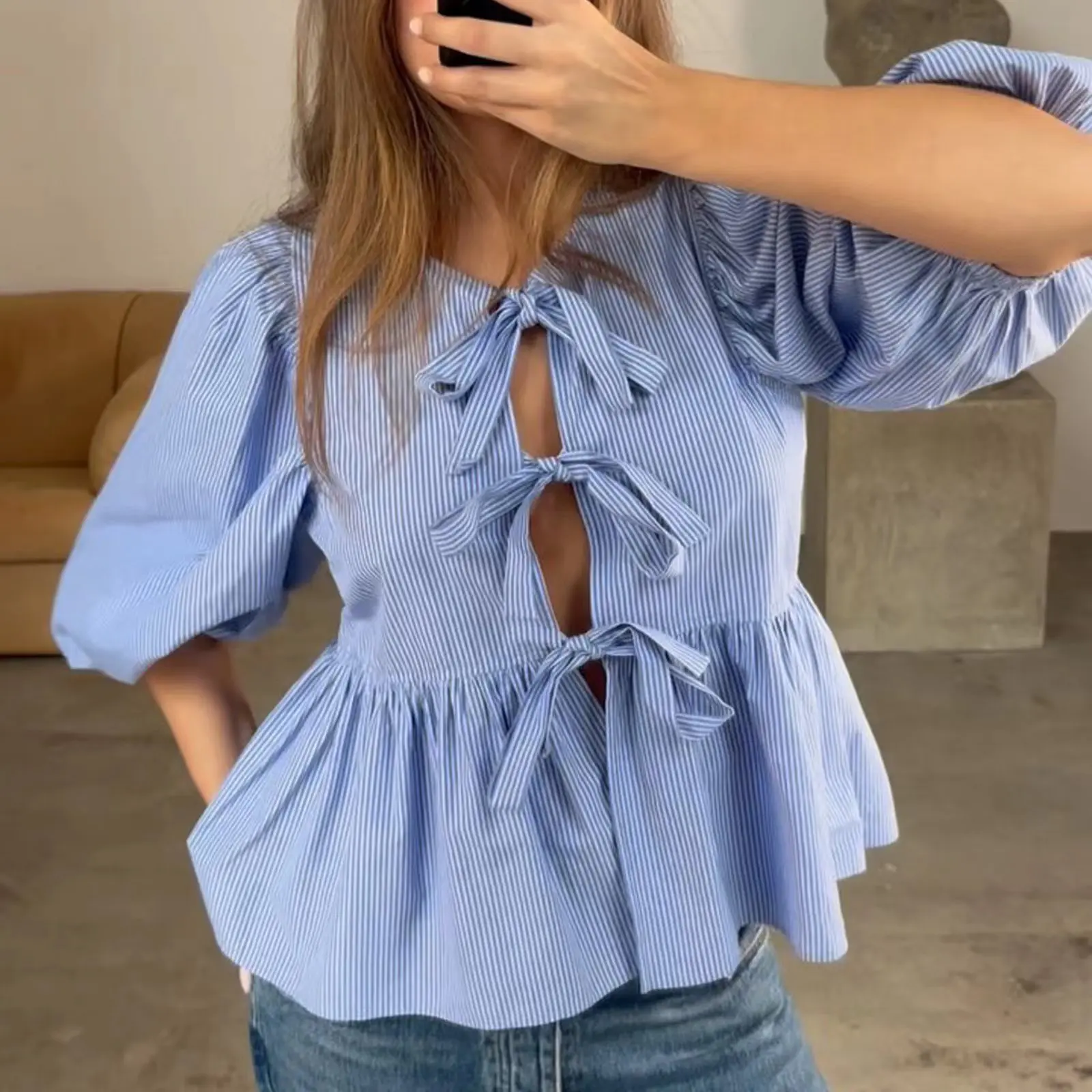 Women Y2K Peplum Tops Puff Short Sleeve Tie Up Blouse Shirt Summer Going Out Cute Babydoll Top Ruffle Hem Y2k Tops
Women Y2K Peplum Tops Puff Short Sleeve Tie Up Blouse Shirt Summer Going Out Cute Babydoll Top Ruffle Hem Y2k Tops
