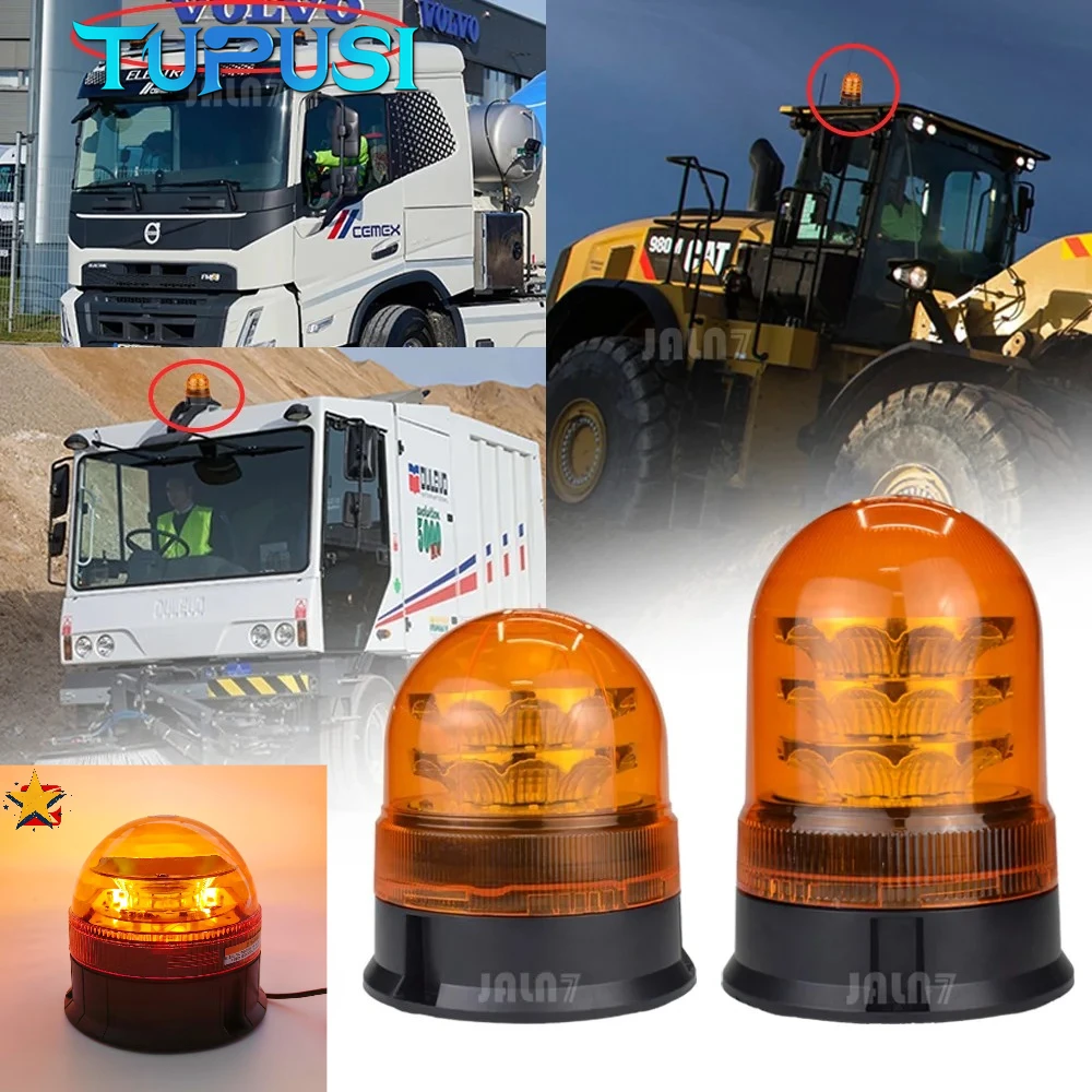12-24V Magnetic Beacon LED Amber Flashing Light Emergency Warning for Vehicles Trucks Excavators Tractor Postal Car School Bus
12-24V Magnetic Beacon LED Amber Flashing Light Emergency Warning for Vehicles Trucks Excavators Tractor Postal Car School Bus