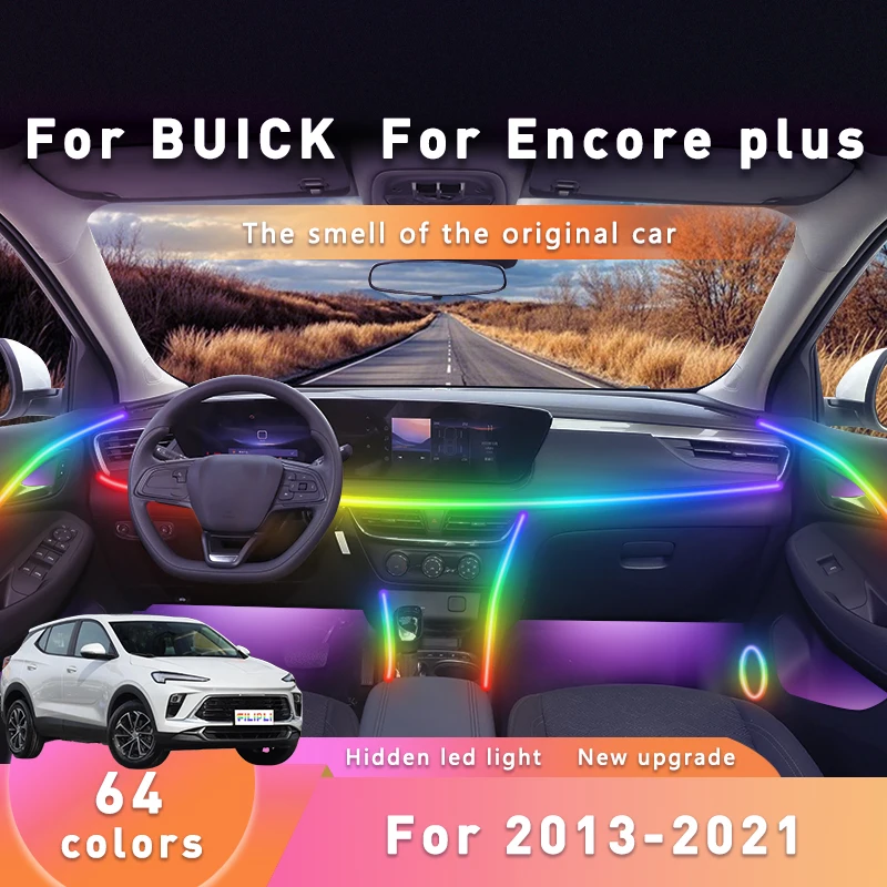 Для BUICK ENCORE PLUS Для 2013-2021 64 RGB Автомобильное окружающее освещение Беспроводная Bluetooth светодиодная внутренняя полоса автомобиля с управлением через приложение
Для BUICK ENCORE PLUS Для 2013-2021 64 RGB Автомобильное окружающее освещение Беспроводная Bluetooth светодиодная внутренняя полоса автомобиля с управлением через приложение