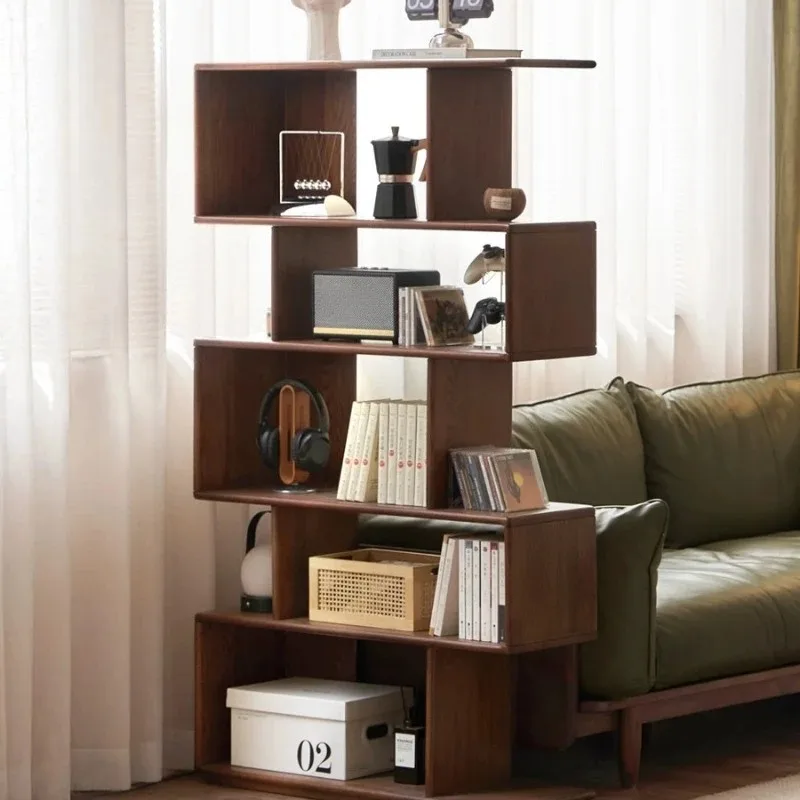 Modern simple study floor rack household oak partition rack
Modern simple study floor rack household oak partition rack