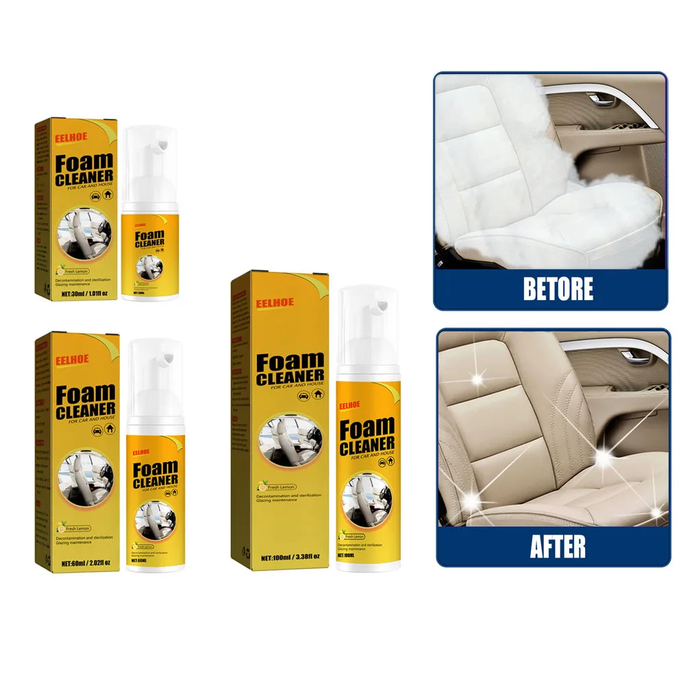 30/60/100/150 Car Interior Leather Multifunctional Foam Cleaner Auto Interior Strong Decontamination Ceiling Seat Clean Spray
30/60/100/150 Car Interior Leather Multifunctional Foam Cleaner Auto Interior Strong Decontamination Ceiling Seat Clean Spray