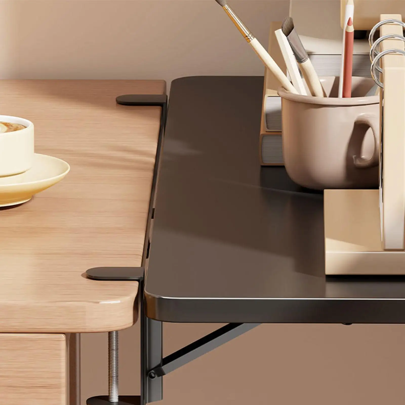 Desk Extender Tray Foldable Extension Shelf Clamp on Organizer Sturdy Mounting for Home Office Computer Workspace
Desk Extender Tray Foldable Extension Shelf Clamp on Organizer Sturdy Mounting for Home Office Computer Workspace