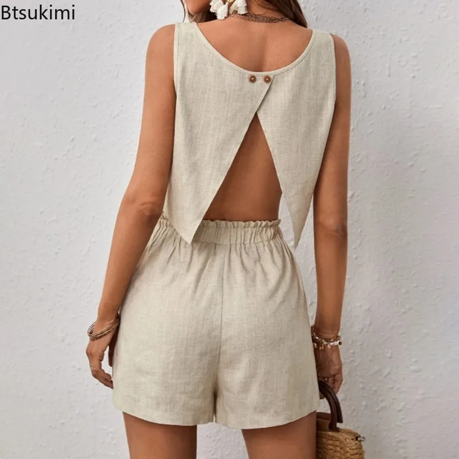 Summer Shorts Sets Women 2025 Fashion Sleeveless Loose Tank Tops and Short Pants Two Piece Sets Women Outfit Casual Femme Suit
Summer Shorts Sets Women 2025 Fashion Sleeveless Loose Tank Tops and Short Pants Two Piece Sets Women Outfit Casual Femme Suit