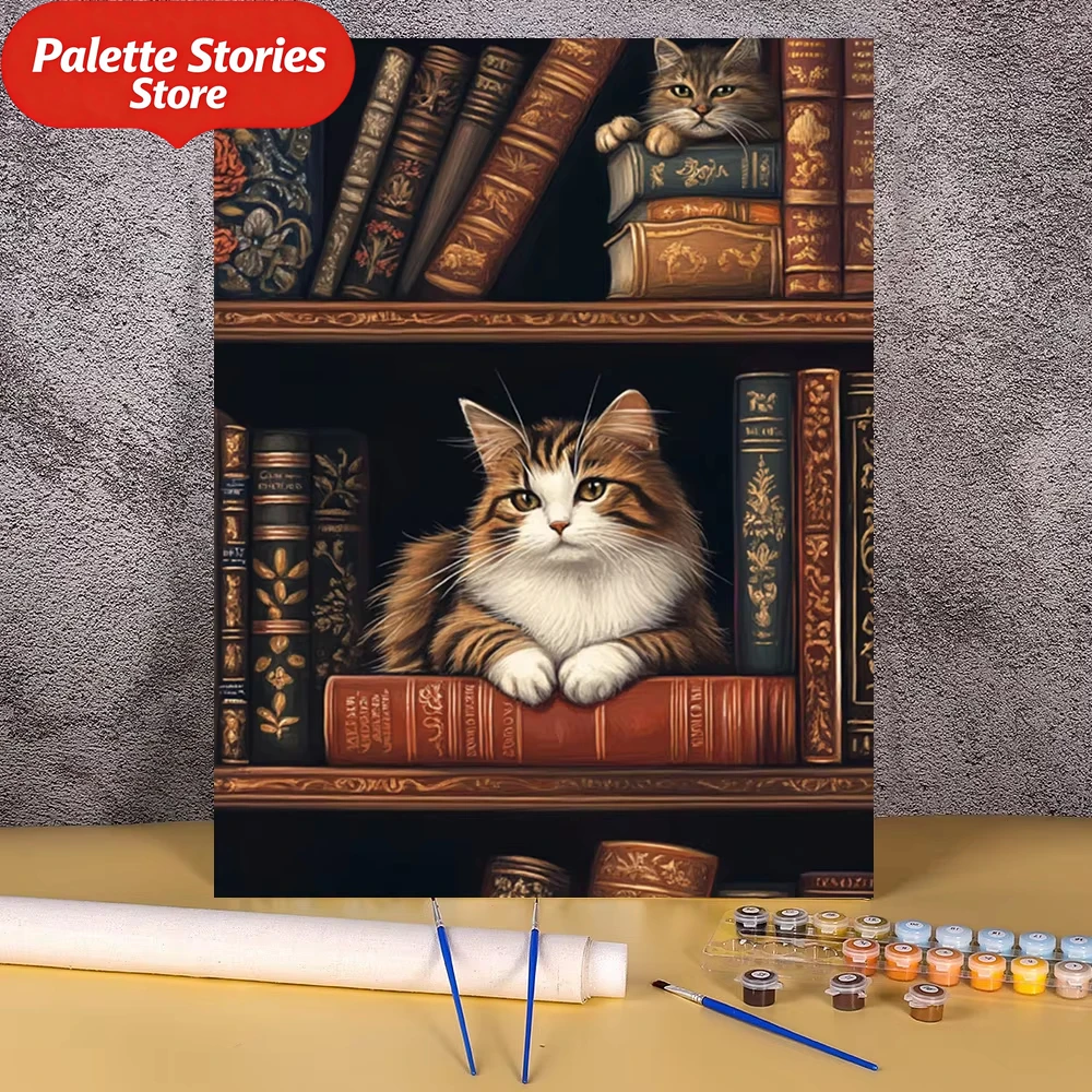 Картина маслом «Кошки в винтажной библиотеке», рисование по номерам, DIY, цифровая роспись акрилом на холсте, настенное искусство для дома и спальни
Картина маслом «Кошки в винтажной библиотеке», рисование по номерам, DIY, цифровая роспись акрилом на холсте, настенное искусство для дома и спальни