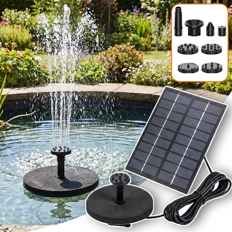 1.7W Solar Fountain Split Design with 6 Fountains and 4-foot Water Pipes for Outdoor Garden Solar Fountain Water Pump Decoration
1.7W Solar Fountain Split Design with 6 Fountains and 4-foot Water Pipes for Outdoor Garden Solar Fountain Water Pump Decoration