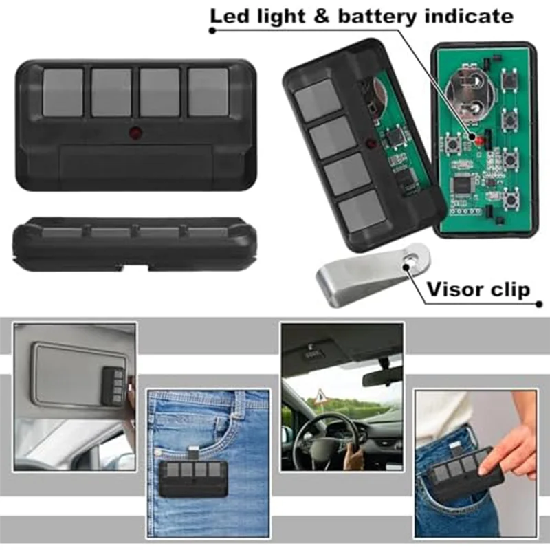 SR-2Pcs 894LT Four Button Learning Garage Door Opener Remote Replacement For 972LM/974LM/372LM/374LM
SR-2Pcs 894LT Four Button Learning Garage Door Opener Remote Replacement For 972LM/974LM/372LM/374LM