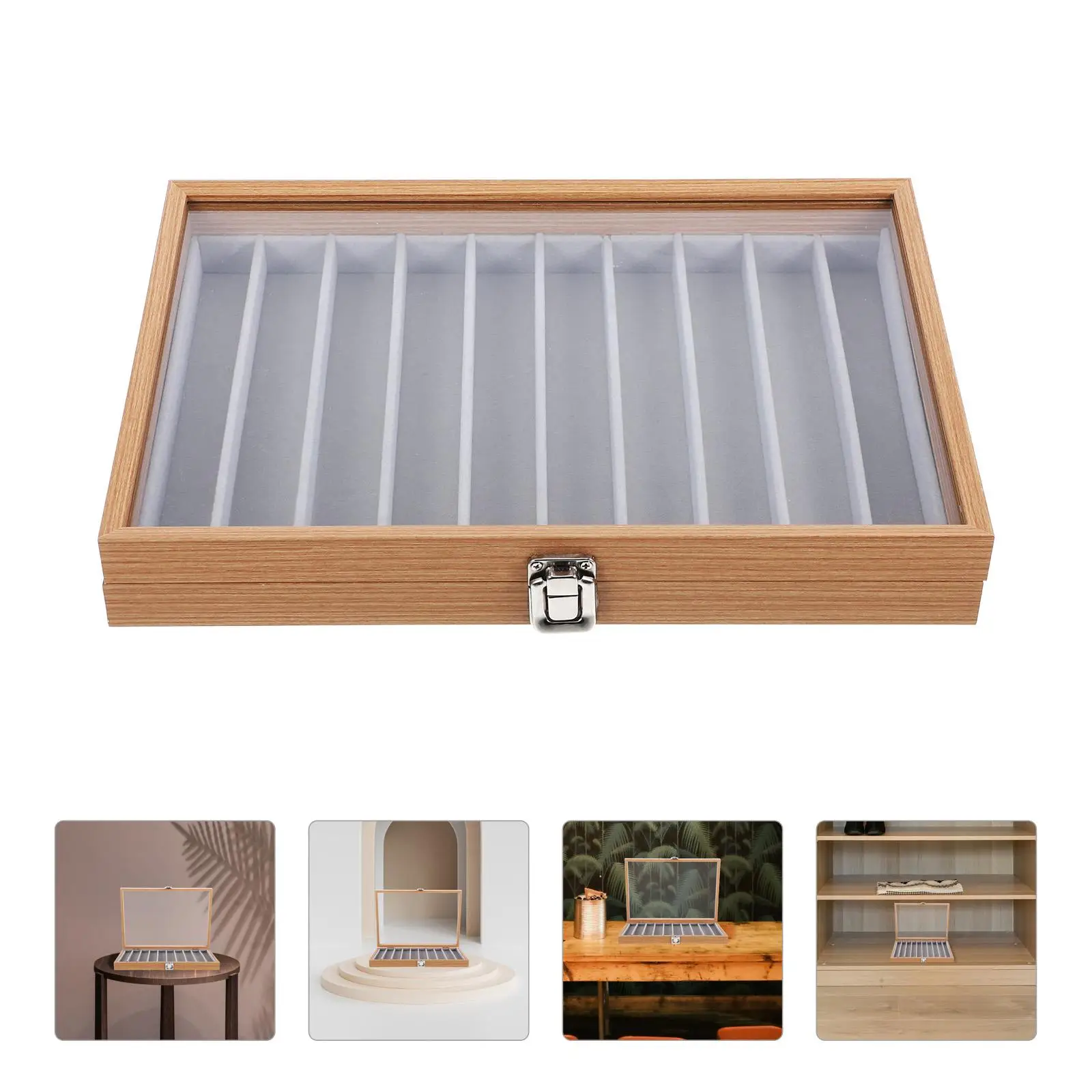 Jewelry Storage Box Necklace Organizer Tray Earring Holder Wooden Lid Display Case Vintage Long Chain Bracelet Organizer jewelry
Jewelry Storage Box Necklace Organizer Tray Earring Holder Wooden Lid Display Case Vintage Long Chain Bracelet Organizer jewelry