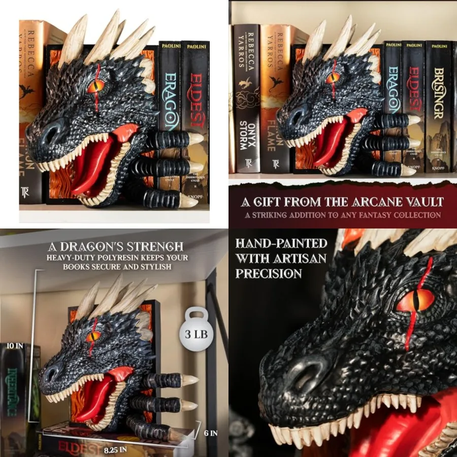 Dragon Bookend Pops Off Your Shelf Solid Build Use Between Books or on a Bookshelf End or Book Nook Fantasy Dragon Decor Gothic
Dragon Bookend Pops Off Your Shelf Solid Build Use Between Books or on a Bookshelf End or Book Nook Fantasy Dragon Decor Gothic