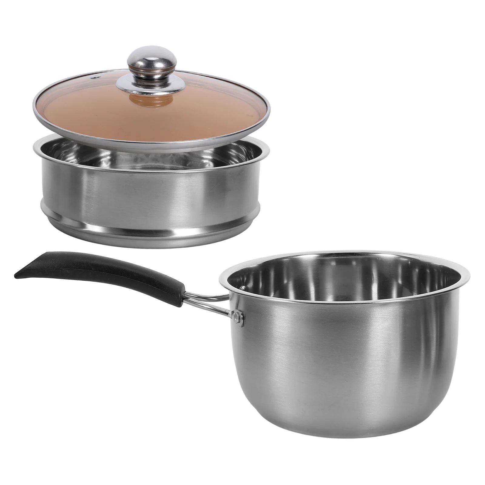 1Set Steaming Pot Stainless Steel Milk Soup Cooking Pot Ergonomic Handle Smooth Nonstick Surface Fast Heat Small Saucepan
1Set Steaming Pot Stainless Steel Milk Soup Cooking Pot Ergonomic Handle Smooth Nonstick Surface Fast Heat Small Saucepan