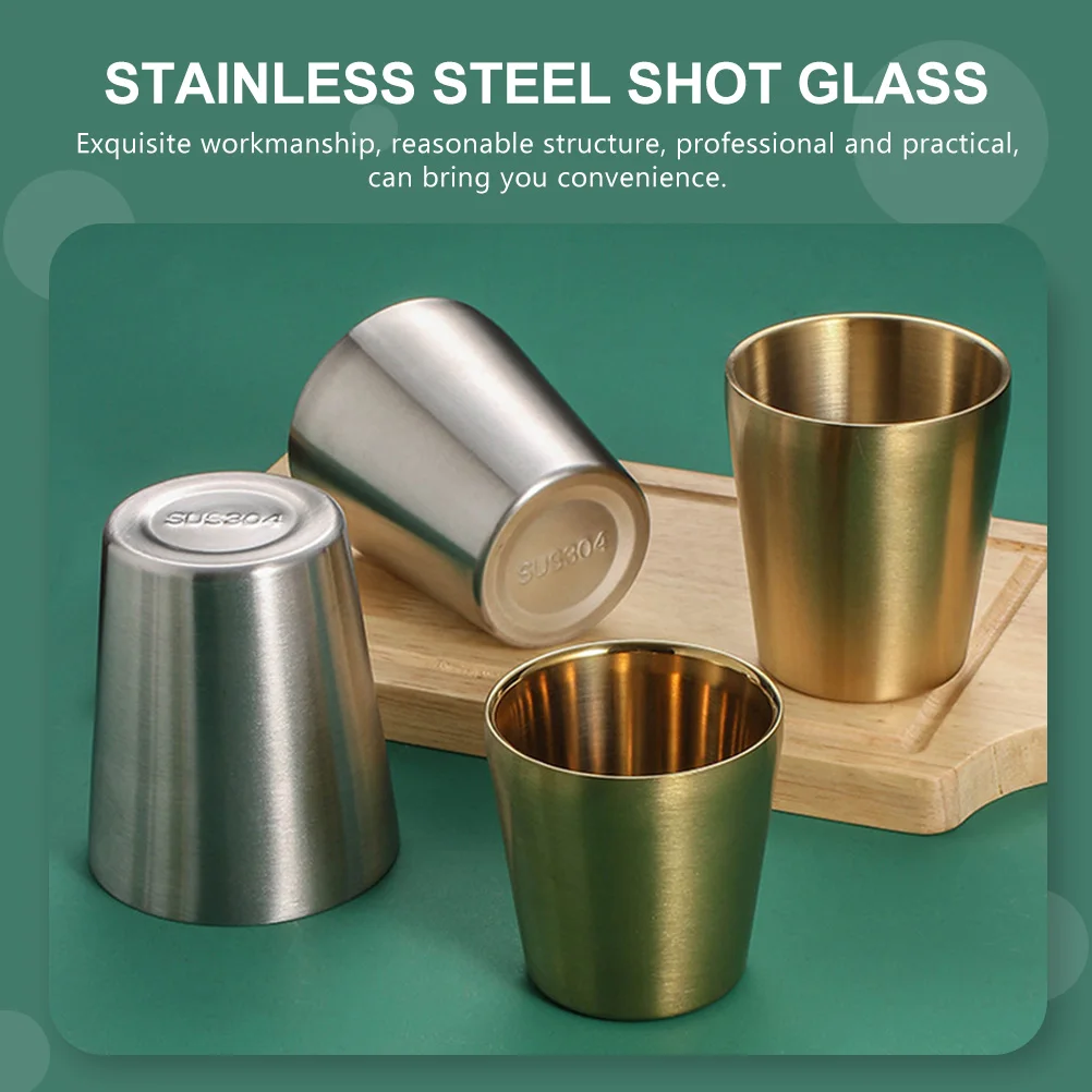 1pc Double Layer Glass Stainless Steel Shot Glass Metal Cups Reusable Tumblers Heat Insulation Anti Scalding Easy Clean
1pc Double Layer Glass Stainless Steel Shot Glass Metal Cups Reusable Tumblers Heat Insulation Anti Scalding Easy Clean