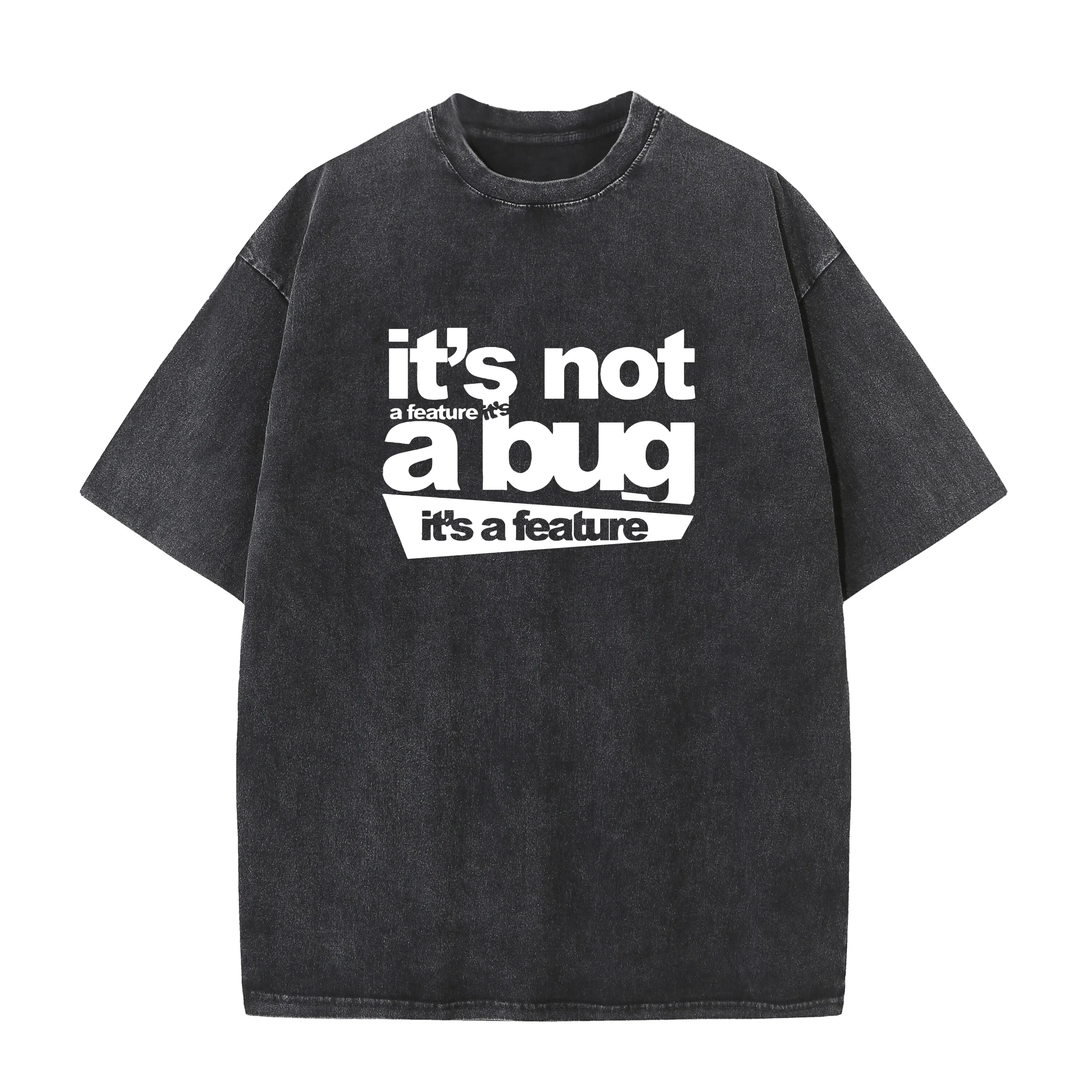 New Cotton Washed Tshirts Men It's Not A Bug It's A Feature Bleach Tshirt Developer Joke Coder Programmer Web Funny T Shirts Tee
New Cotton Washed Tshirts Men It's Not A Bug It's A Feature Bleach Tshirt Developer Joke Coder Programmer Web Funny T Shirts Tee