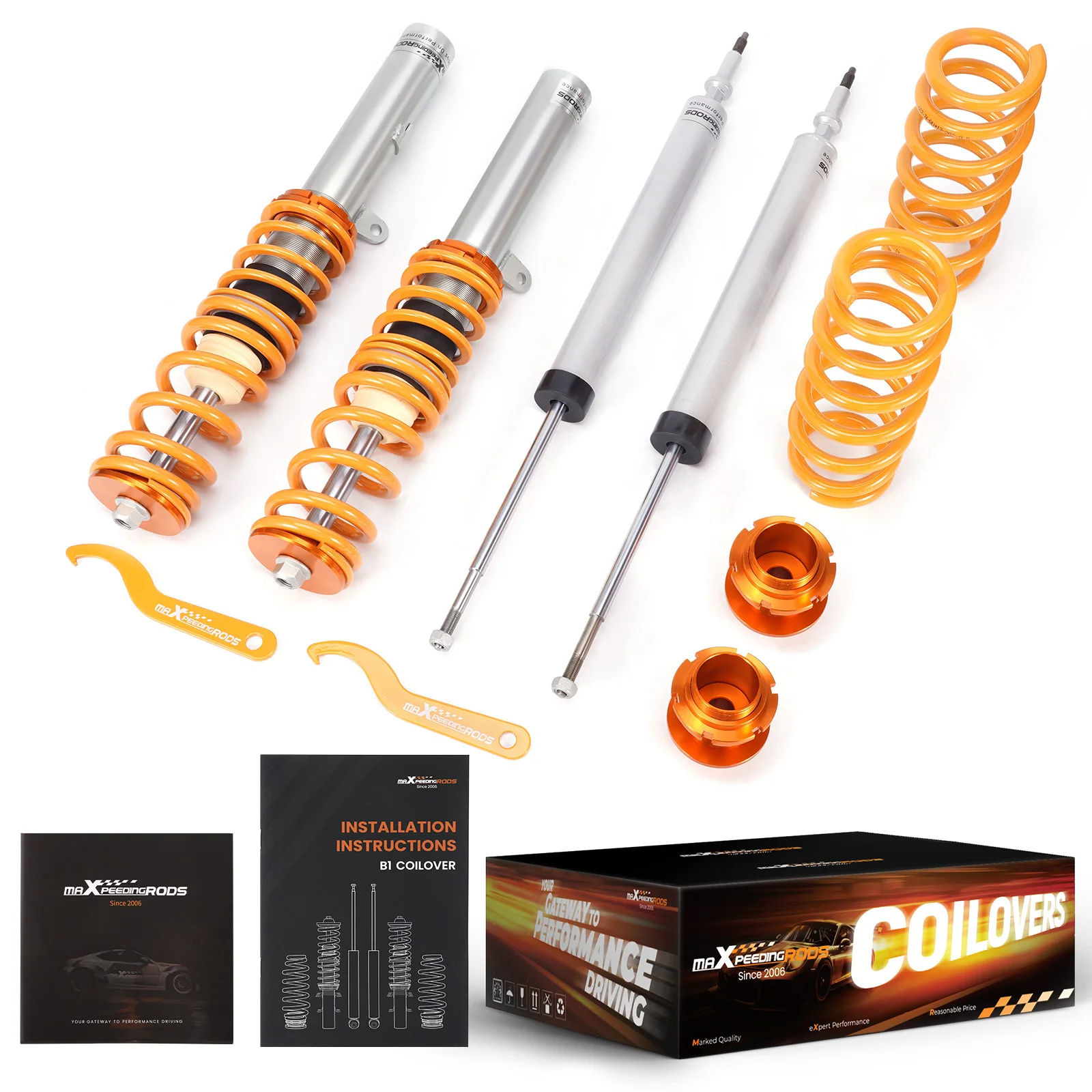 STREET HEIGHT ADJUSTABLE COILOVER KIT For BMW 3-SERIES E90/E91/E92/E93 06-12
STREET HEIGHT ADJUSTABLE COILOVER KIT For BMW 3-SERIES E90/E91/E92/E93 06-12