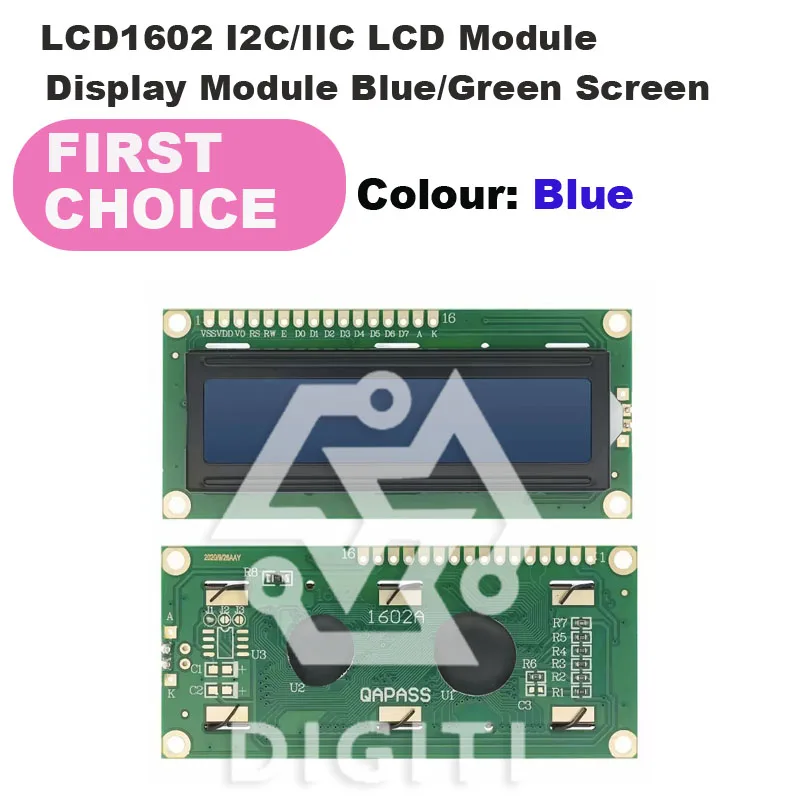 LCD Modules LCD1602 I2C LCD Module Blue / Yellow Green Screen 16x2 Character LCD Display 5V PCF8574 PCF8574T IIC Adapter Llate
LCD Modules LCD1602 I2C LCD Module Blue / Yellow Green Screen 16x2 Character LCD Display 5V PCF8574 PCF8574T IIC Adapter Llate