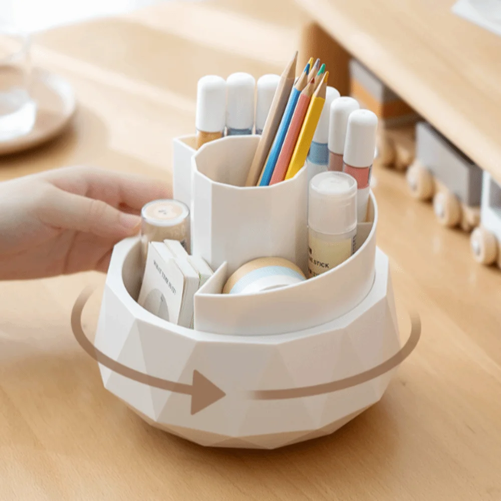 4-Grid 360° Rotating Pen Holder Pen Stand Stationery Pencil Storage Box Waterproof Large Capacity Makeup Brush Organizer
4-Grid 360° Rotating Pen Holder Pen Stand Stationery Pencil Storage Box Waterproof Large Capacity Makeup Brush Organizer