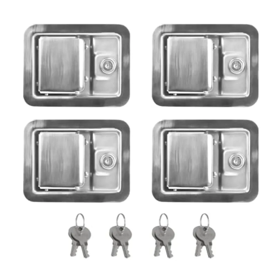 Truck Tool Box Lock Replacement, 5.5 Stainless Steel Handle with 4 Keys for RV, Truck, Trailer, UTV, Camper Toolboxes Durable S
Truck Tool Box Lock Replacement, 5.5 Stainless Steel Handle with 4 Keys for RV, Truck, Trailer, UTV, Camper Toolboxes Durable S
