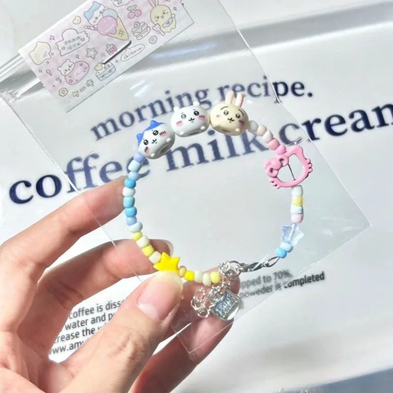 Chiikawa Bracelet Usagi Cartoon Cute Three Figure Sweet Color Beads Couple Friend Bracelet Student Girl Creative Exquisite Gift
Chiikawa Bracelet Usagi Cartoon Cute Three Figure Sweet Color Beads Couple Friend Bracelet Student Girl Creative Exquisite Gift