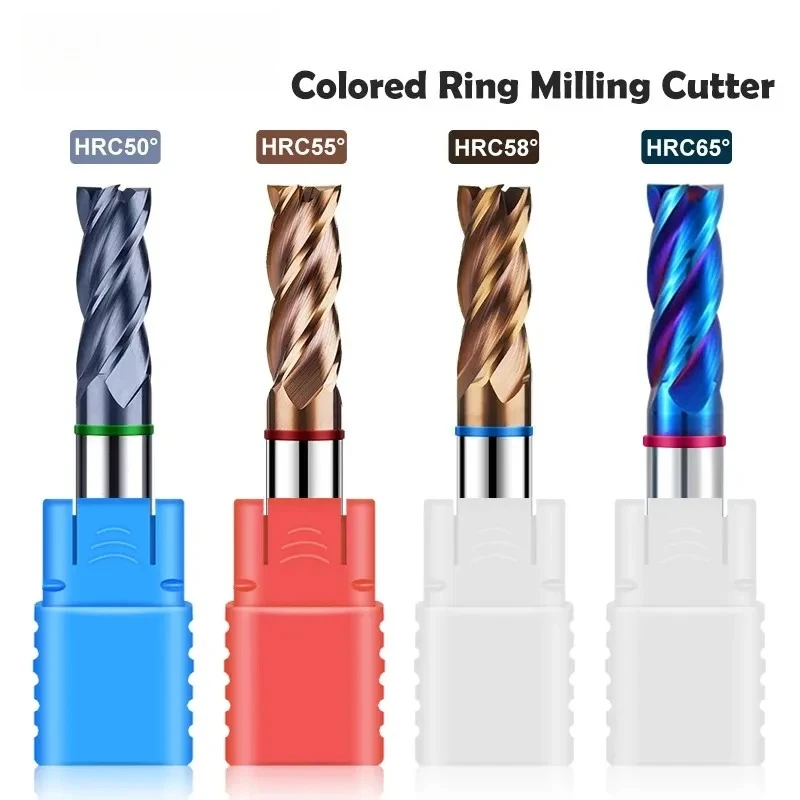 HRC50 HRC55 HRC58 HRC60 Tungsten Steel Carbide 4-Flute Flat End Mills For CNC Mechanical Stainless Steel Milling Cutters
HRC50 HRC55 HRC58 HRC60 Tungsten Steel Carbide 4-Flute Flat End Mills For CNC Mechanical Stainless Steel Milling Cutters