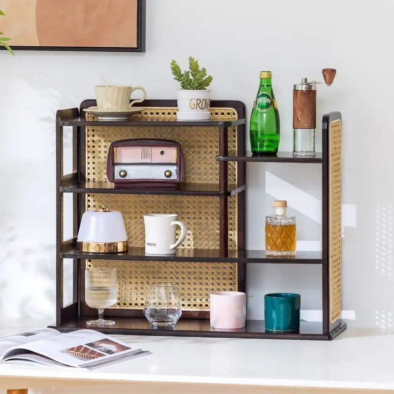 Desktop bamboo rattan cup holder Multi-layer ins cabinet Coffee cup display shelf Table cup storage kitchen organizer rack
Desktop bamboo rattan cup holder Multi-layer ins cabinet Coffee cup display shelf Table cup storage kitchen organizer rack