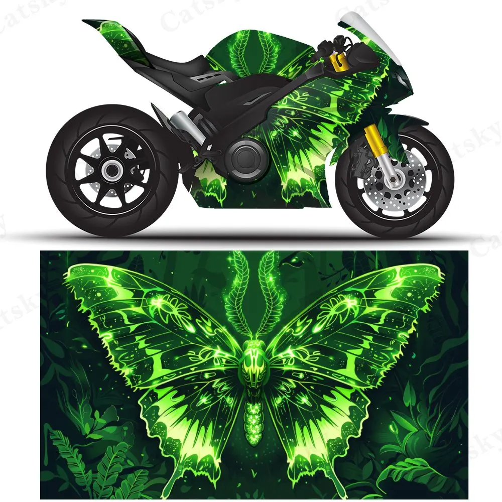 Green Glow Butterfly Shadow Motorcycle Vinyl Wrap, PVC Self-Adhesive Waterproof Motorcycle Sticker, Anti-Scratch Decorative Film
Green Glow Butterfly Shadow Motorcycle Vinyl Wrap, PVC Self-Adhesive Waterproof Motorcycle Sticker, Anti-Scratch Decorative Film