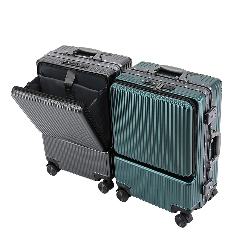 Front opening, put computer trolley case 20 inches rechargeable boarding, universal wheel, aluminum frame travel 
Front opening, put computer trolley case 20 inches rechargeable boarding, universal wheel, aluminum frame travel
