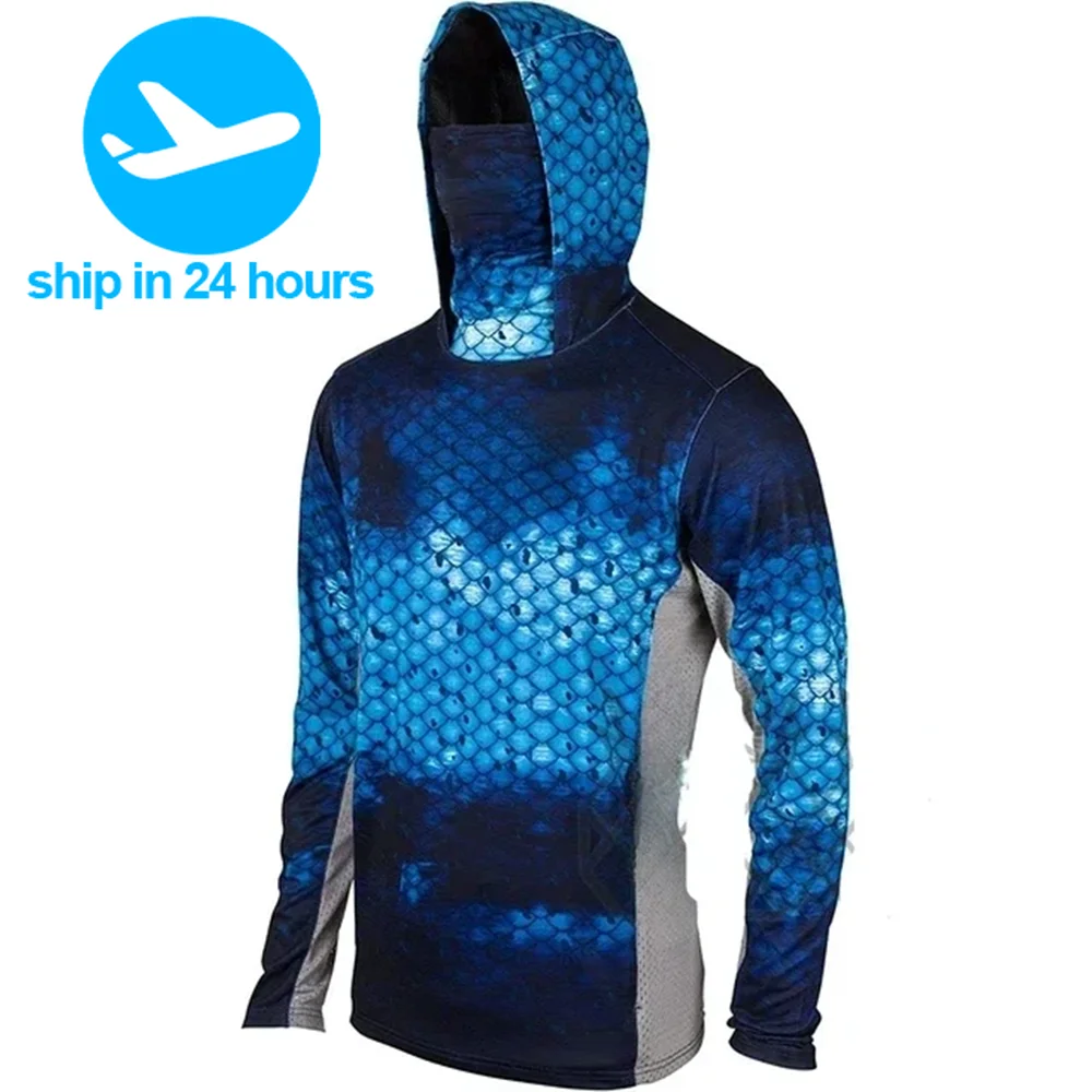 Men Fish Apparel Upf 50+ Fishing Shirts Long Sleeve Hooded Face Mask Camisa De Pesca Quick Dry Sun Protection Fishing Clothing
Men Fish Apparel Upf 50+ Fishing Shirts Long Sleeve Hooded Face Mask Camisa De Pesca Quick Dry Sun Protection Fishing Clothing