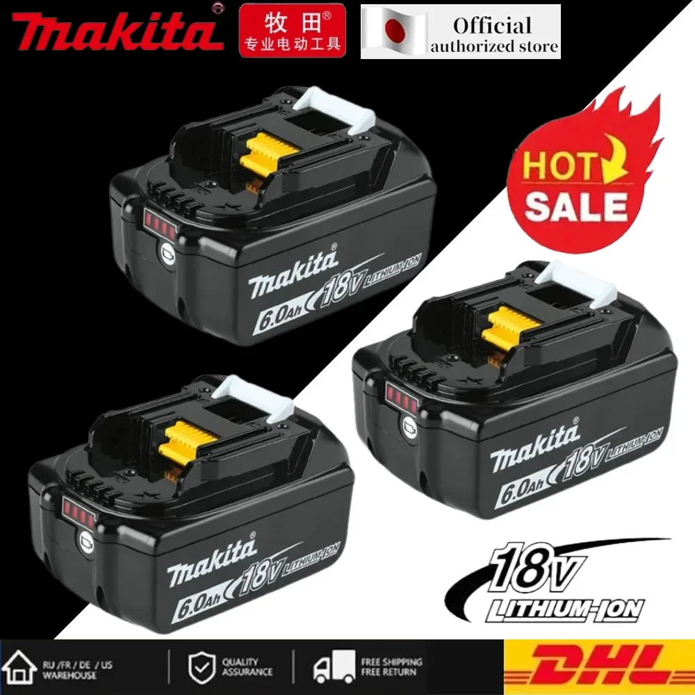 Original Makita 6Ah/5Ah//3Ah for Makita 18V Battery BL1830B BL1850B BL1850 BL1840 BL1860 BL1815 Replacement Lithium Battery
Original Makita 6Ah/5Ah//3Ah for Makita 18V Battery BL1830B BL1850B BL1850 BL1840 BL1860 BL1815 Replacement Lithium Battery