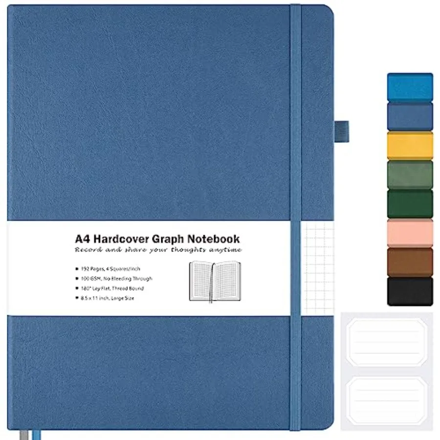 Graph Paper Notebook, Hardcover Notebook 8.5 x 11, Grid Notebook Journal for Women, Men, Large Leather Journals for Writing, Th
Graph Paper Notebook, Hardcover Notebook 8.5 x 11, Grid Notebook Journal for Women, Men, Large Leather Journals for Writing, Th