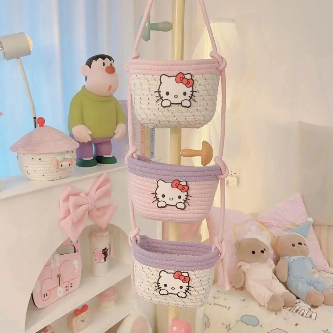 Hello Kitty Wall Hanging Storage Basket Room Storage Rack Cartoon Cute Wall Hanging Bag Cotton Thread Weaving Wall Hanging Style
Hello Kitty Wall Hanging Storage Basket Room Storage Rack Cartoon Cute Wall Hanging Bag Cotton Thread Weaving Wall Hanging Style