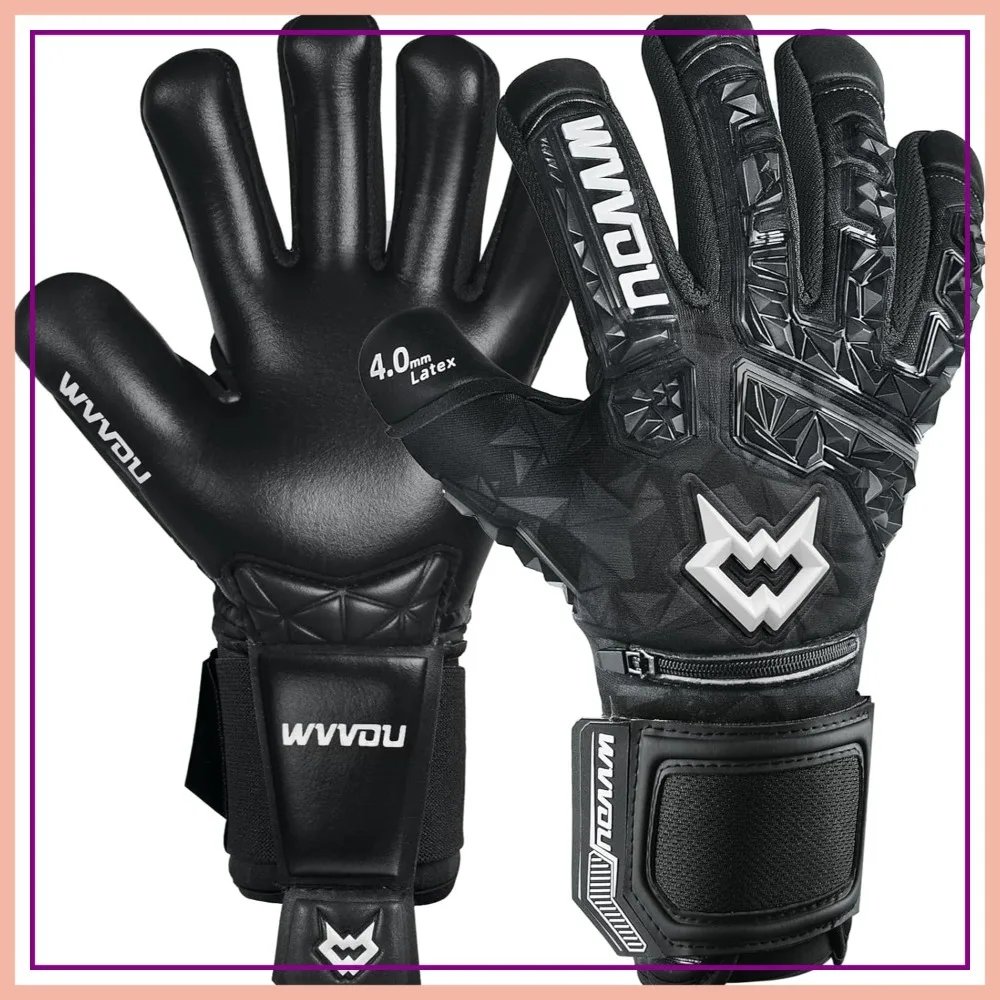 High Performance Soccer Goalie Gloves with 5 Detachable Finger Saves, 4mm Sticky Latex Palm for Adults & Youth
High Performance Soccer Goalie Gloves with 5 Detachable Finger Saves, 4mm Sticky Latex Palm for Adults & Youth