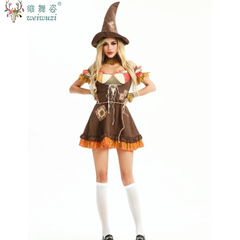 Classic Scarecrow for Women Costume Wizard of Oz Country Character Spectacular Cosplay Carnival Halloween FancyParty Witch Dress
Classic Scarecrow for Women Costume Wizard of Oz Country Character Spectacular Cosplay Carnival Halloween FancyParty Witch Dress