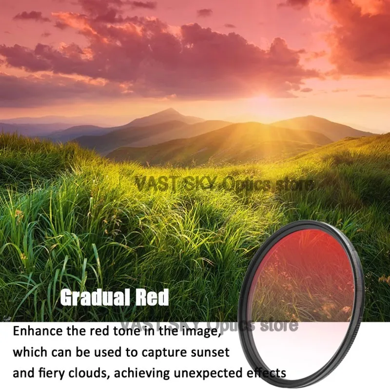 52mm Graduated Filter Adjustable Metal Frame Red/Orange/Yellow/Green/Blue/Grey/Purple For Canon/Nikon/Sony/Fujicamera photograph
52mm Graduated Filter Adjustable Metal Frame Red/Orange/Yellow/Green/Blue/Grey/Purple For Canon/Nikon/Sony/Fujicamera photograph