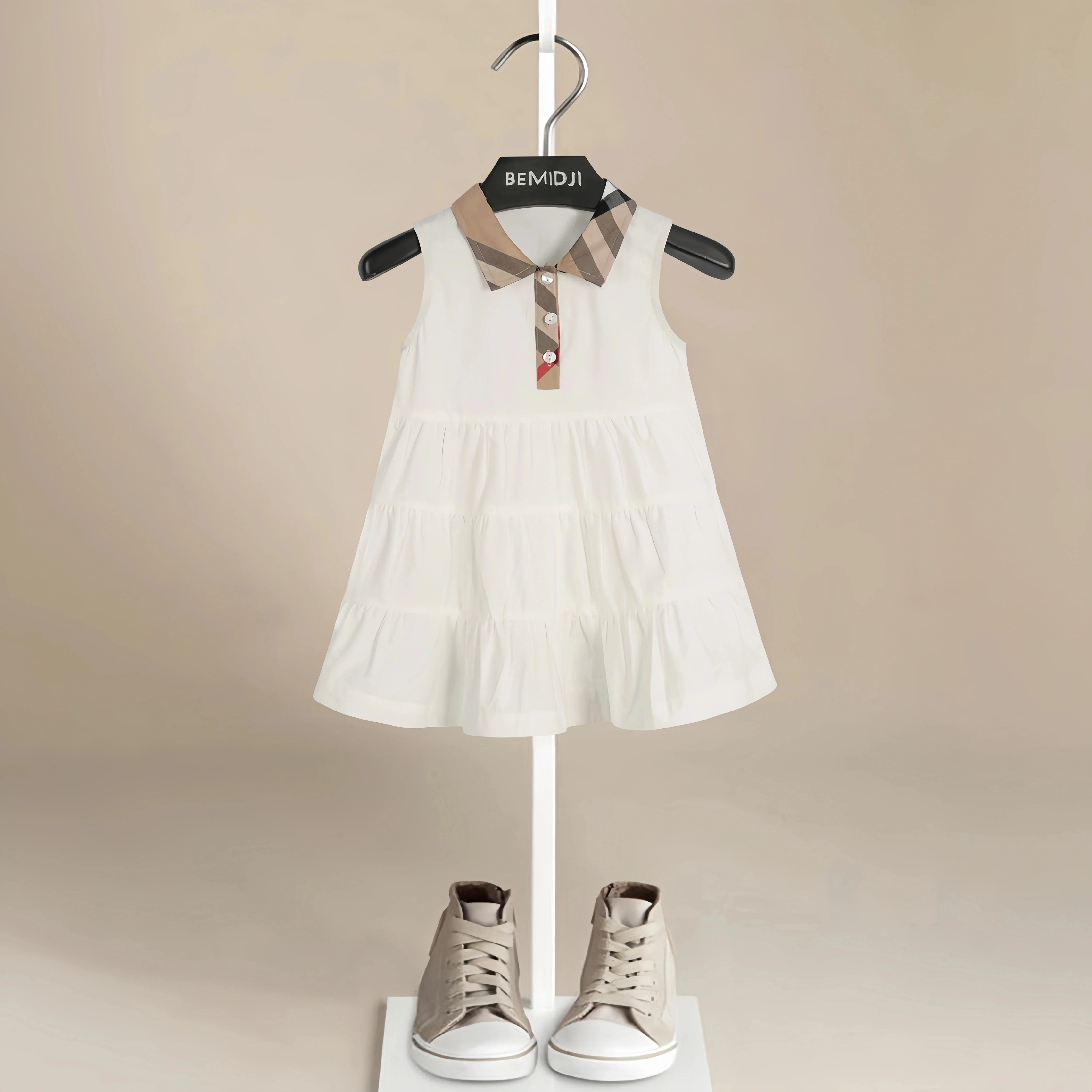 Fashion Vest Summer Kids Clothes Girls Dress Cute Preppy Style Polo Pleated Dress Baby Girls Sleeveless Casual Dress Cotton
Fashion Vest Summer Kids Clothes Girls Dress Cute Preppy Style Polo Pleated Dress Baby Girls Sleeveless Casual Dress Cotton